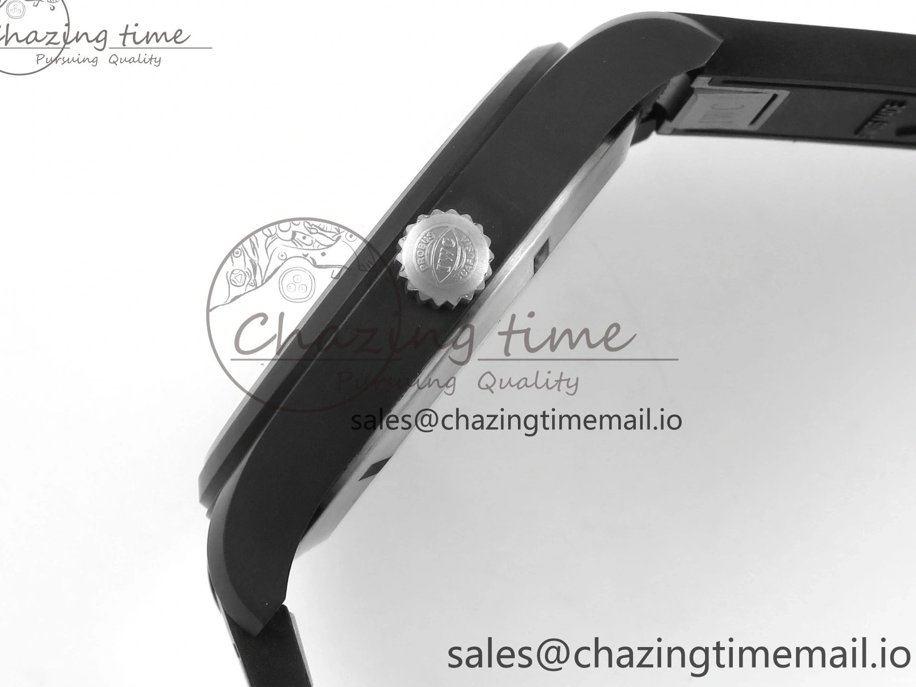 MIROTIME 0307 TravelReady Pilot IW326905 Black Aces M+F 1:1 Best Edition White Dial on Black Rubber Strap MY 7000